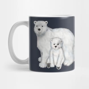 Polar Bear Mom and Cub Mug